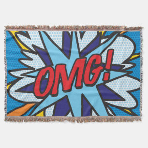 OMG Lustige Retro-Comic-Book-Pop-Art Decke