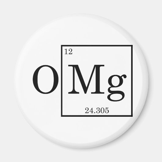 OMG - Magnesium - Mg - Periodensystem Magnet (Vorne)