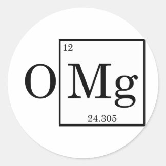 OMG - Magnesium - Mg - Periodensystem Runder Aufkleber
