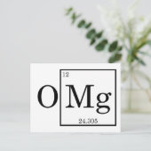 OMG Magnesium Science Chemie Postkarte (Stehend Vorderseite)