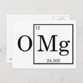OMG Magnesium Science Chemie Postkarte (Vorne/Hinten)
