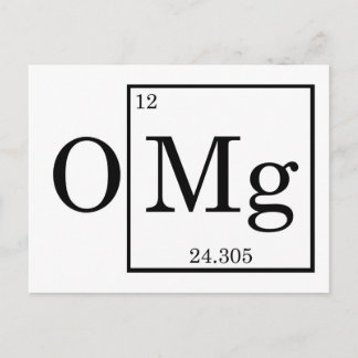 OMG Magnesium Science Chemie Postkarte