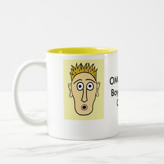 OMG - Mein Freund ist homosexuell Zweifarbige Tasse (Links)