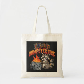 OMG Müllcontainer Feuer Müllwaschbär Lustig Untern Tragetasche
