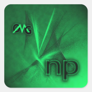 OMG! ni Quadratischer Aufkleber