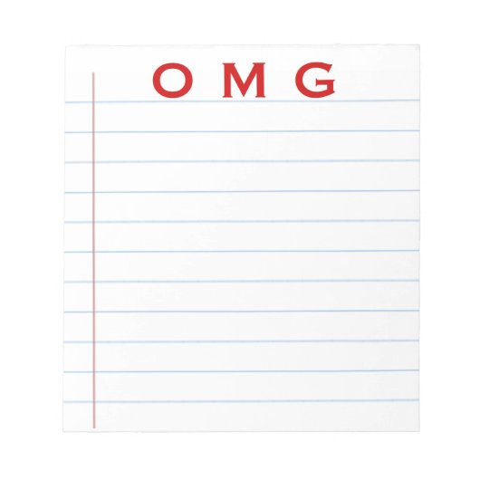 OMG Notepad Notizblock (Vorderseite)