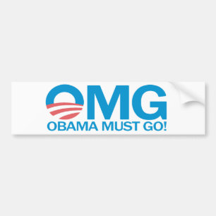 OMG Obama muss gehen! Autoaufkleber