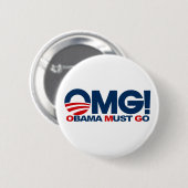 OMG! Obama muss gehen Button (Vorne & Hinten)
