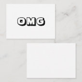 OMG, Oh mein Gott, Gott, moderne, fett Schwarz-wei Hinweiskarte (Vorne/Hinten)