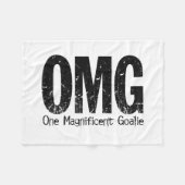 OMG: One Magnificent Goalie (Hockey) Fleece Blanke (Vorderseite (Horizontal))