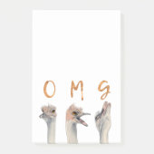 OMG Ostriches Post-it Klebezettel (Vorderseite)