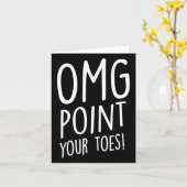 Omg Point Your Zehen - Stechend Tanz Stich Dancer Karte (Gelbe Blume)