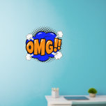 OMG Pop Art Blue Gold Orange Steam 24" Wandaufkleber<br><div class="desc">OB! Pop Art Decal - - Ändern Sie die Größe dieser Aufkleber, indem Sie die Decal Sheet (Decal-Blatt) in 4 Größen - von 12" x 12" auf 36" x 36" ändern - Diese sind auf einem transparenten Hintergrund gedruckt, können aber bei Bedarf in einen halbtransparenten oder weißen Hintergrund wechseln -...</div>