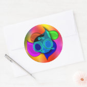 OMG! qq Runder Aufkleber (Umschlag)