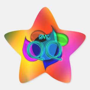 OMG! qq Stern-Aufkleber