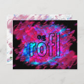 OMG! rofl Postkarte (Vorne/Hinten)
