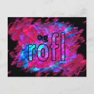 OMG! rofl Postkarte