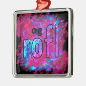 OMG! rofl Silbernes Ornament (Links)