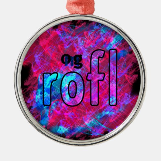 OMG! rofl Silbernes Ornament (Vorne)