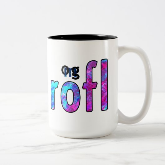 OMG! rofl Zweifarbige Tasse (Rechts)