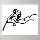 OMG RUN Rage Face Comic Meme Poster (Vorne)