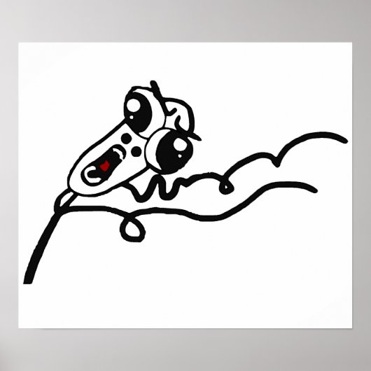 OMG RUN Rage Face Comic Meme Poster (Vorne)