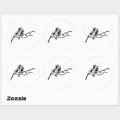 OMG RUN Rage Face Comic Meme Runder Aufkleber (Blatt)