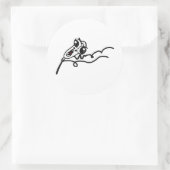 OMG RUN Rage Face Comic Meme Runder Aufkleber (Tasche)