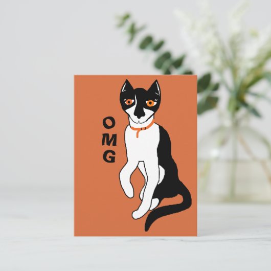 OMG sagt Nr. CC0853 Katzenpersönlichkeit Postkarte (Stehend Vorderseite)