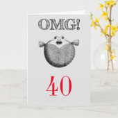 OMG schockierte 40. Geburtstag Karte (Gelbe Blume)