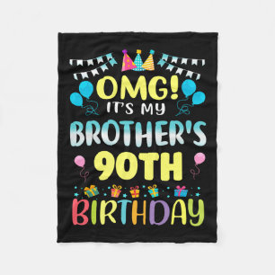 Omg seine Brüder 90. Geburtstag Süße 90 Jahre O Fleecedecke