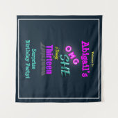 OMG Sie macht 13 überraschende Party Hintergrund Wandteppich (Vorderseite (Horizontal))