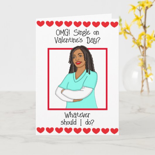 OMG Single am Valentinstag? Karte (Gelbe Blume)