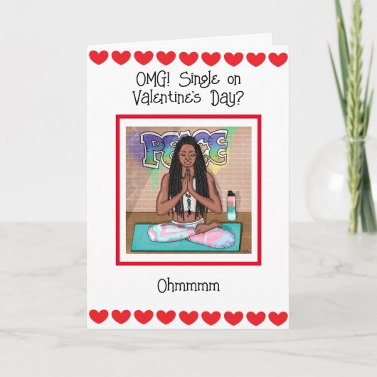 OMG Single am Valentinstag? Karte (Vorderseite)