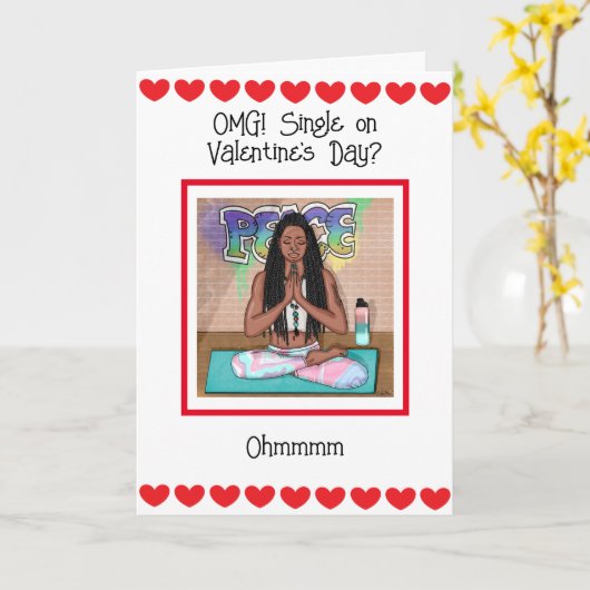 OMG Single am Valentinstag? Karte (Gelbe Blume)