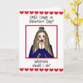 OMG Single am Valentinstag? Karte (Gelbe Blume)