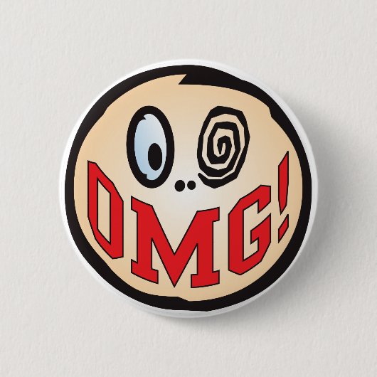 OMG Text-Kopf Button (Vorderseite)