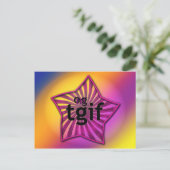 OMG! tgif Postkarte (Stehend Vorderseite)