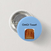 OMG! Toast! Knopf Button (Vorne & Hinten)
