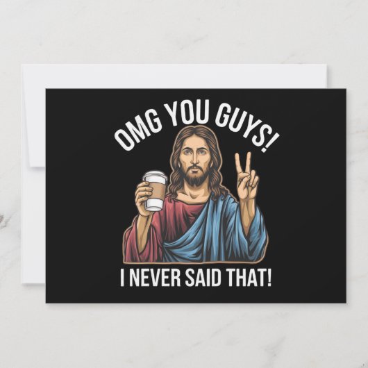 OMG Typ, die ich nie gesagt, Einladung (Vorderseite)