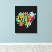 OMG Typogrraphie Leinwanddruck (Insitu (Holzboden))