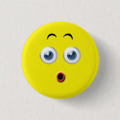OMG überraschte Emoji Button (Vorderseite)