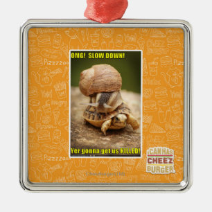 OMG! Verlangsamung! Silbernes Ornament