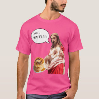 Omg Waffles Jesus Christ Frühstück Funny Meme Sh T-Shirt