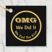 OMG Wir tippten den Knoten Geschenkanhänger (Vorderseite)