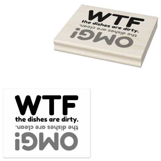 OMG WTF-GESCHIRR GUMMISTEMPEL (Stempel)