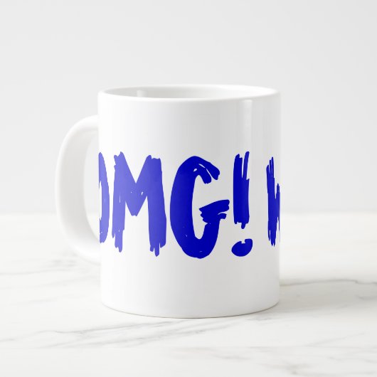 OMG! WTF? Jumbo-Tasse (Vorderseite Links)