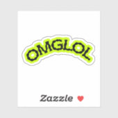 OMGLOL Neon Sticker – Fun 2000s Vibes (Blatt)