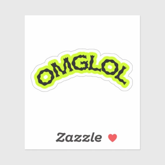 OMGLOL Neon Sticker – Fun 2000s Vibes (Blatt)