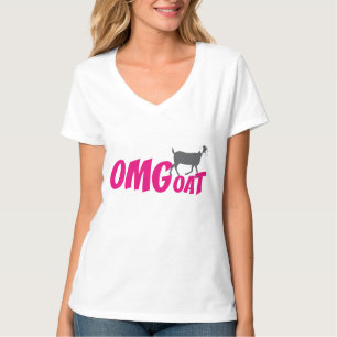 OMGoat Nubian Goat the Goat Lovers OMG in Pink T-Shirt